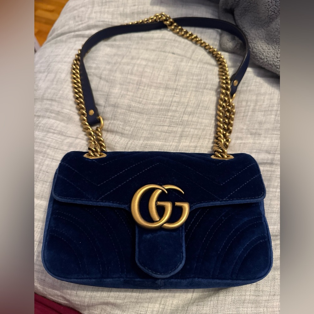 Gucci Velvet blue mini